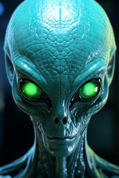 Alien Concept Art Creature, Lyrans Aliens, Intelligent Alien Concept Art, Alien In Spaceship, Creepy Alien, Alien Faces, Ufo Photography, Bioluminescent Alien, Alien Pictures