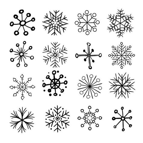 Drawn Snowflakes, Doodles Christmas, Snowflakes Drawing, Christmas Doodles, Christmas Card Art, Christmas Illustrations, Textile Designs, Christmas Drawing, Bullet Journal Doodles