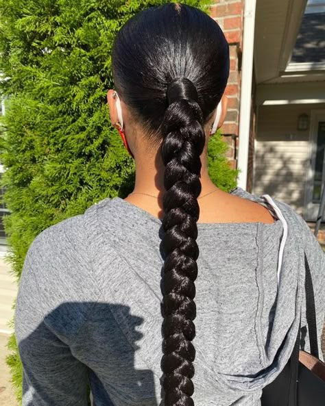 Baddie Hairstyles For Long Hair, Braided Hairstyles For Natural Hair, Trendy Ponytail Hairstyles, Natural Hair Braid Styles, Easiest Hairstyles, Trendy Ponytail, Ponytail Hairstyle Ideas, Natural Hair Ponytail, Long Ponytail Hairstyles