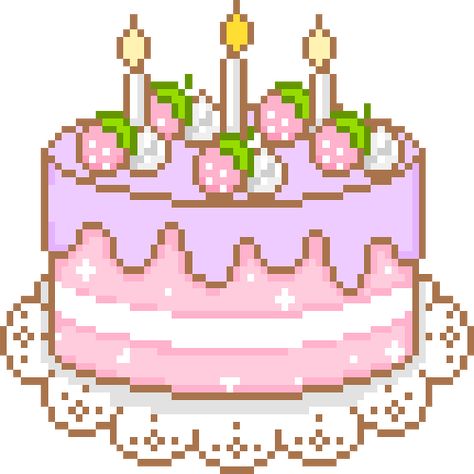 Birthday Cake Pink Sticker for iOS & Android | GIPHY Birthday Cake Gif, Cake Icon, Anime Cake, Cake Drawing, Pixel Art Grid, Anime Pixel Art, Birthday Stickers, Art Birthday, Birthday Gif