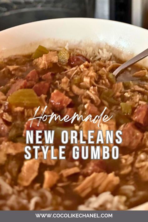 Authentic Gumbo Recipe, New Orleans Gumbo Recipe, New Orleans Style Gumbo, New Orleans Chicken, Authentic Gumbo, Gumbo Recipe Crockpot, Cajun Gumbo Recipe, Best Gumbo Recipe, Easy Gumbo