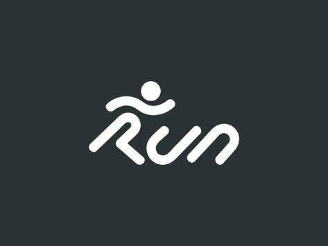 RUN Logo by Mizan on Dribbble Shoe Logo Design, Marathon Logo, Run Logo, Running Vector, Running App, Running Images, Word As Image, Wellness Event, Running Logo