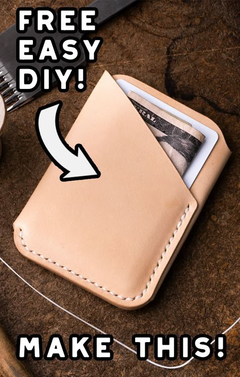 Diy Leather Wallet Pattern, Leather Card Wallet Pattern, Card Wallet Pattern, Leather Purse Pattern, Wrap Wallet, Diy Leather Working, Diy Leather Wallet, Leather Handbag Patterns, Leather Working Projects