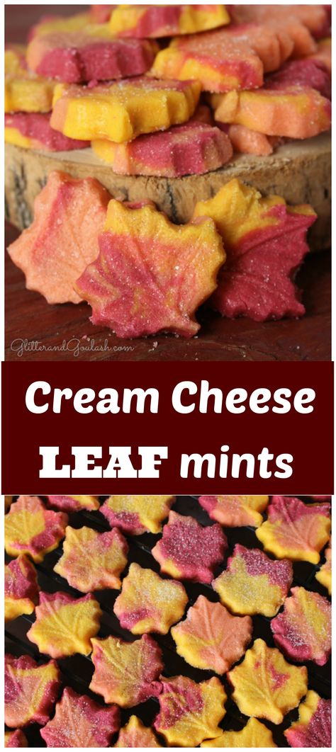 Pumpkin Cream Cheese Mints, Fall Cream Cheese Mints, Wedding Mints Cream Cheese, Healthy Football Party Food, Fall Cheesecake, Cream Cheese Mints Recipe, After Dinner Mints, Cream Cheese Mints, Dinner Mints