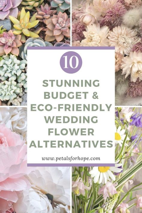 10 Stunning Eco-Friendly Wedding Flower Alternatives - Flower Alternatives, Wedding Flower Alternatives, Alternative Wedding Bouquet, Wedding Flower Trends, Dried Flower Wedding, Fabric Bouquet, Sustainable Flowers, Succulent Bouquet, Pnw Wedding