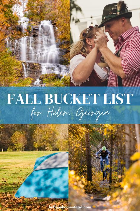 If you’re looking for the best things to do in fall in Helen, you’ve come to the right place. Check out this fall bucket list of fun activities for the famous Bavarian town. #helen #helenga #fall #northgeorgia #oktoberfest Georgia Fall, Things To Do In Fall, Places To Visit In Georgia, Helen Georgia, Helen Ga, Cheap Things To Do, Fall Bucket List, Cheap Things, North Georgia