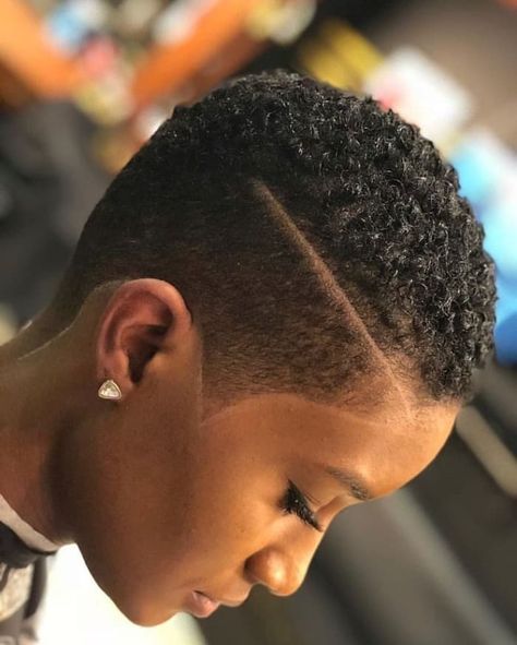 50 Short Hairstyles for Black Women for 2022 - Hairstyle on Point 4c Fade Haircut Women, Barber Haircuts For Women, Womens Fade Haircut Short Hair, Step The Barber, African American Haircuts, Fade Haircut Women, Tapered Natural Hair Cut, Natural Hair Twa, Natural Haircuts