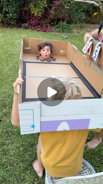 Diy Horse Racing Game, Retro Game Party, Diy Ski Ball Game, Home Made Carnival Games, Cardboard Box Games, Carnival Diy Games, Makedo Cardboard Projects, Diy Table Games, School Festival Ideas