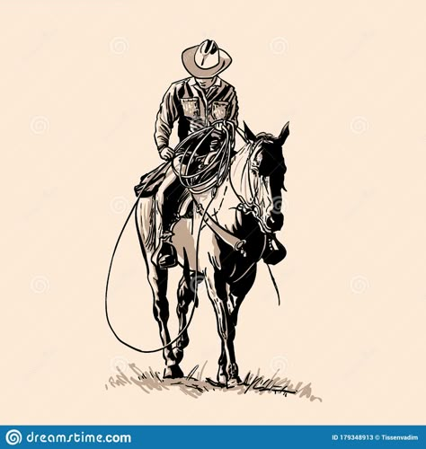 American Cowboy Riding Horse And Throwing Lasso. Stock Vector - Illustration of farm, animal: 179348913 Cowboy Riding Horse, Cowboy Artwork, Cowboy Tattoos, American Cowboy, Western Tattoos, Cowboy Horse, Riding Horse, Cowboy Art, Western Aesthetic