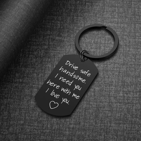 Bday Gift For Boyfriend, Keychain For Boyfriend, Drive Safe Keychain, Birthday Present For Husband, Surprise Gifts For Him, Best Boyfriend Gifts, Husband Gifts, Birthday Gifts For Boyfriend Diy, Here With Me