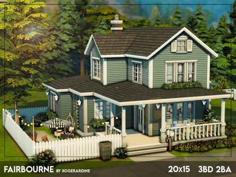 Sims 4 Houses Layout, Lotes The Sims 4, The Sims 4 Lots, Sims 4 House Ideas, Sims House Ideas, Die Sims 4, Sims 4 House Building, Sims 4 House Plans, Suburban House