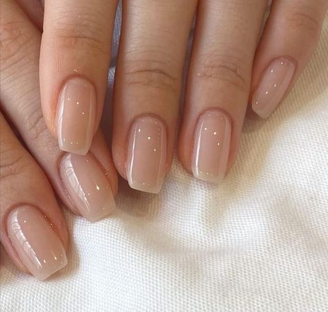 Natural Square Nails, Square Gel Nails, Natural Acrylic Nails, Subtle Nails, Nagel Tips, Casual Nails, Soft Nails, Neutral Nails, Clean Nails