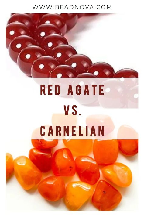 Red agate and carnelian are both chalcedonies and, as such, are remarkably similar to one another. Know how red agate vs. carnelian differs through value, appearance, mineral composition, and healing benefits. #gemstone #crystal #redagate #carnelian #agate Red Agate Crystal Meaning, Carnelian Crystal Meaning, Crystals Energy, Carnelian Agate, Carnelian Crystal, Crystals Healing Properties, Crystals Healing, Gemstone Meanings, Carnelian Stone