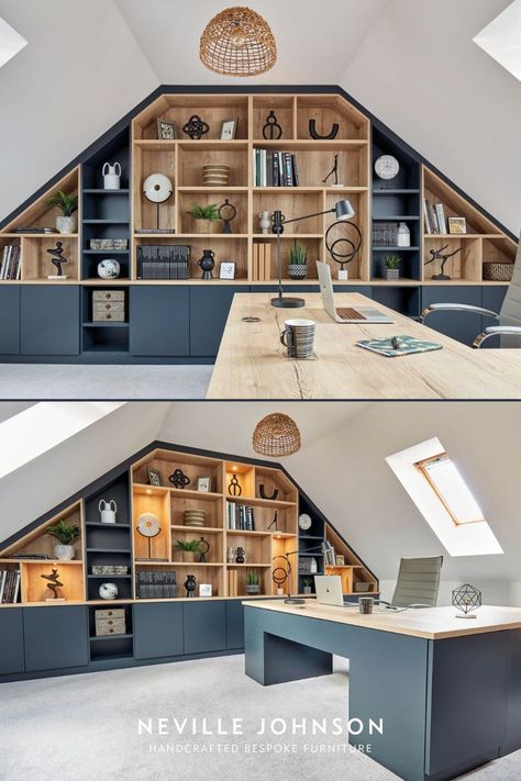 Attic Room Ideas Bedrooms, Office Loft Design, Loft Office Ideas, Converted Attic Space, Home Office Loft, Loft Home Office, Loft Conversion Design, Attic Room Ideas, Barn Remodel