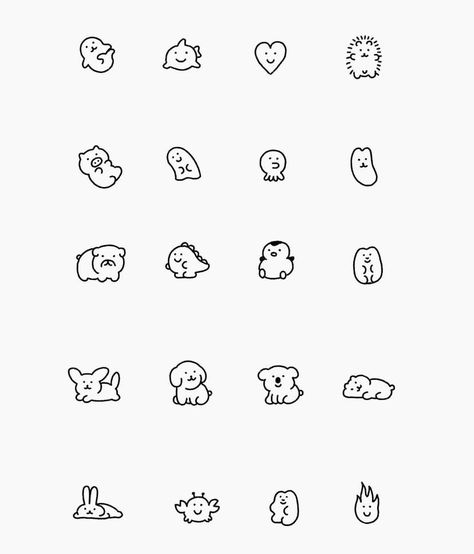 Simple Tattoos Chinese, Tiny Bunny Tattoo, Tiny Things To Draw, Emoji Tattoo, Dibujo Simple, Sharpie Tattoos, Small Pretty Tattoos, Cute Little Tattoos, Cute Tiny Tattoos