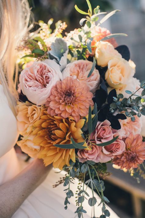 Perfect Fall #wedding Bouquet -Katie Slater Photography, Floral Design:Blazing Star Farms Bridal Bouquet Fall, Fall Flower Arrangements, Fall Wedding Bouquets, Fall Wedding Flowers, Wedding Bridal Bouquets, Bouquet Of Flowers, Wedding Florals, Some Day, Fall Flowers