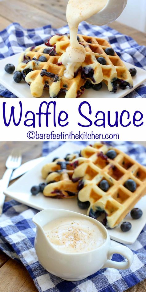 Waffle Sauce, Waffle Iron Recipes, Waffle Maker Recipes, What's For Breakfast, Sweet Sauce, Waffle Iron, Waffle Recipes, Waffle Maker, Pancakes And Waffles