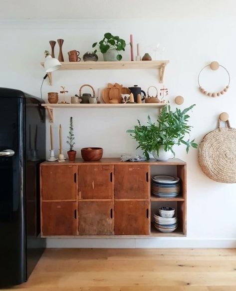 Ikea Ivar Shelves, Ikea Ivar Cabinet, Kitchen Open Shelves, Pine Shelves, House Shelves, Ikea Ivar, Ideas Hogar, Ikea Kitchen, Diy Shelves