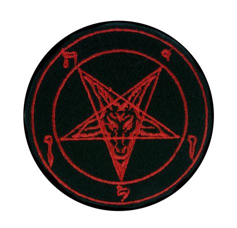 Classic Red Baphomet Pentagram Patch Iron on Applique Occult Clothing Emo Clothing, Occult Clothing, Gothic Bracelet, Alchemy Gothic, Battle Jacket, Gothic Clothes, Psychobilly, Emo Outfits, Iron On Applique