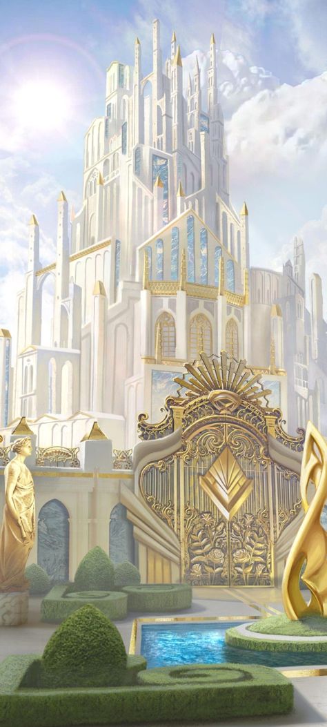 Sun Palace Fantasy Art, Sun City Fantasy Art, Sun Castle Fantasy Art, Fantasy Castles Palaces, Sun Kingdom Fantasy Art, Fantasy Royal Palace, Fantasy Palace Art, Palace Concept Art, Fantasy Castle Art