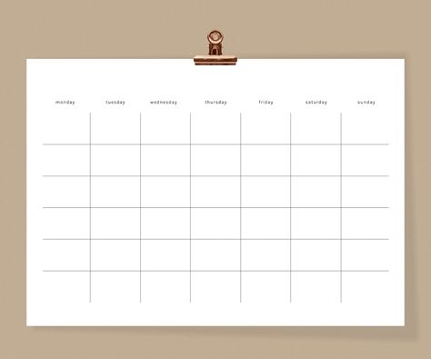 Undated Calendar Template, Monday To Sunday Template, Bill Calendar, Minimal Calendar, Calendar Minimalist, Undated Calendar, Book Review Template, Minimalist Calendar, Sport Mom