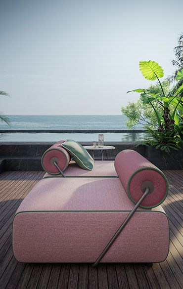 LEVANTE_divano_outdoor_03_SMALL_V Cool Outdoor Seating, Exterior Sofa, Outdoor Sofa Design, Beach Sofa, Italian Modern Sofa, Craftsman Living Room, Sofa Design Wood, Funky Chairs, Innovative Furniture