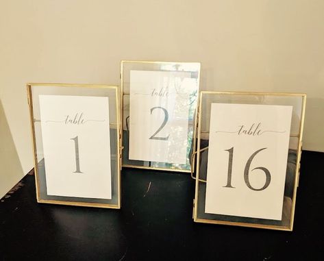 Gold Frame Table Number, Gold Framed Table Numbers, Gold Frame Table Numbers, Gold Candlestick Centerpiece, Framed Table Numbers, Gold Table Numbers Wedding, Picture Frame Table, Table Labels, Candlestick Centerpiece