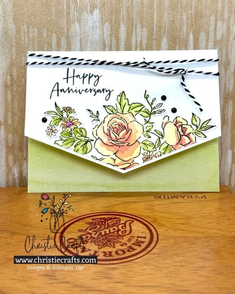 Stampin Up Anniversary Cards, Daisies Bouquet, Handmade Anniversary Card, Decorative Masks, Anniversary Cards Handmade, Background Stamps, Happy Anniversary Cards, All Occasion Cards, Beauty Bundle