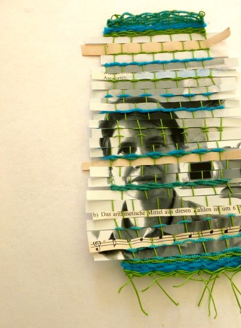 Self Portrait Project, Art Fibres Textiles, Textiles Projects, Paper Weaving, Textile Fiber Art, Weaving Projects, Hive Mind, Piece Of Art, Weaving Art