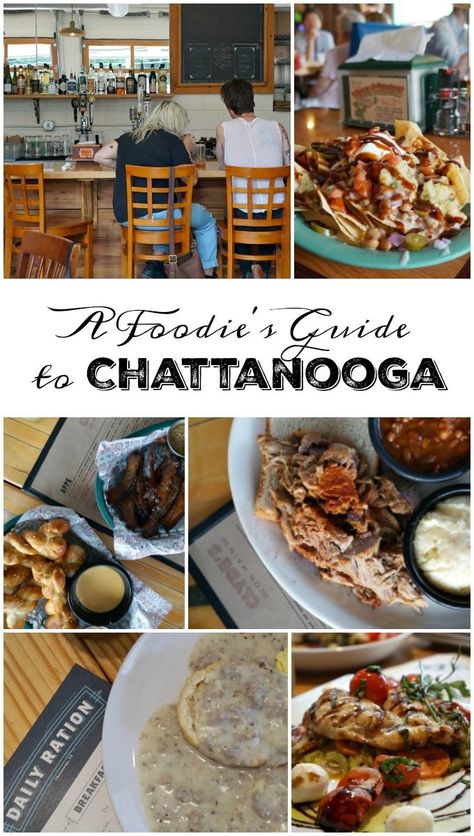 A Foodie's Guide to Chattanooga, Tennessee #ChattanoogaFun Shopping In Chattanooga Tn, Chattanooga Tennessee Restaurants, Chattanooga Restaurants, Tennessee Restaurants, Tennessee Road Trip, Downtown Chattanooga, Tennessee Travel, Tennessee Vacation, Chattanooga Tennessee