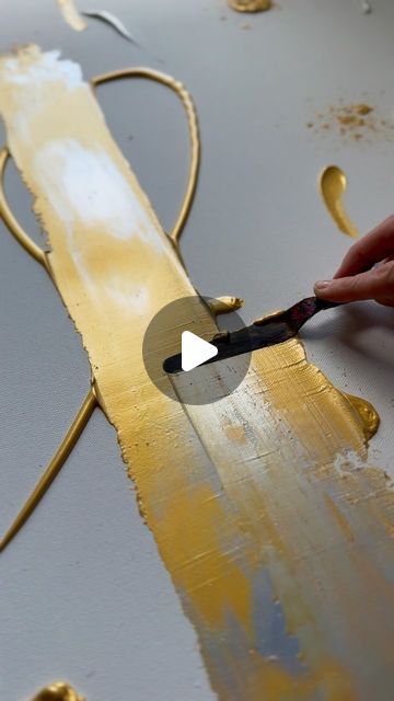 Gold And Silver Abstract Painting, Gold Acrylic Painting Canvases, Gold Moon Painting, Victoria Barnhill Art, Abstract Painting Tutorial Videos, Golden Painting Acrylics, Abstract Pop Art Painting, Expensive Paintings Art, Beige Art Aesthetic