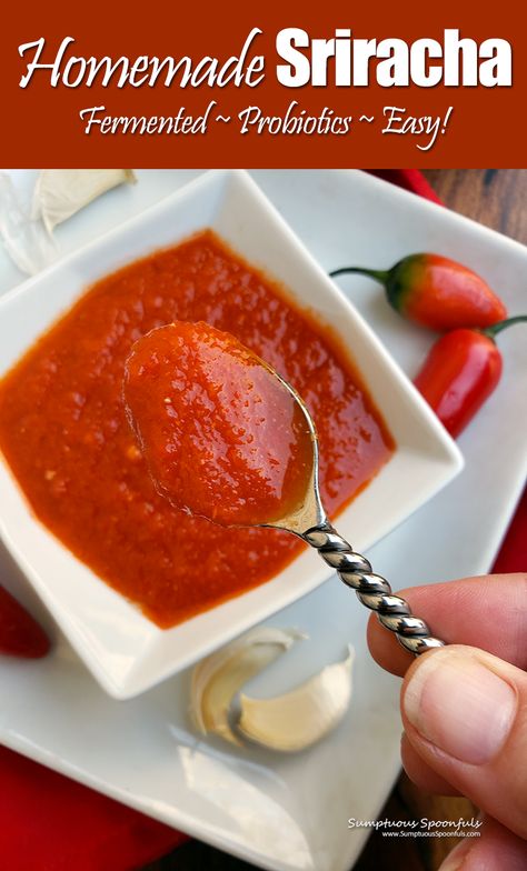 Sriracha Pepper Recipes, Sriracha Sauce Homemade, Canning Sriracha Sauce, Diy Sriracha Sauce, Copycat Sriracha Sauce, Sarachi Sauce Recipe, How To Make Sriracha Sauce, Fermented Sriracha Sauce, How To Make Sriracha