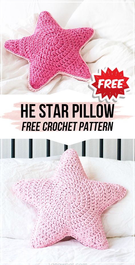 crochet SIRIUS THE CROCHET STAR PILLOW free pattern #Pillow #crochet#freecrochetpattern via @shareapattern.com Crocheted Pillows, Crochet Starfish, Crochet Star Patterns, Crochet Pillow Patterns Free, Star Pillow, Popular Crochet, Pillow Patterns, Crochet Star, Crochet Pillow Cover