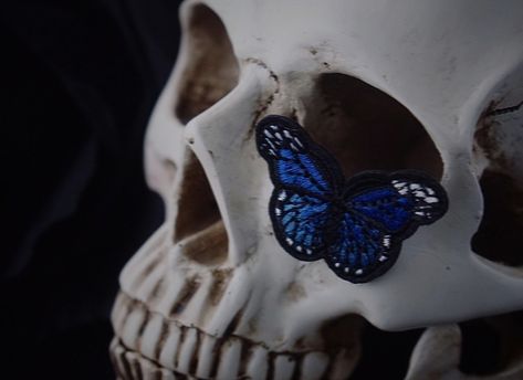 Blue butterfly skull dark aesthetic Blue Butterfly Aesthetic Dark, Blue Monarch Butterfly Aesthetic, Hades Aesthetic Blue, Blue Skull Aesthetic, Dark Blue Red Aesthetic, Dark Blue Butterfly Aesthetic, Blue Spider Aesthetic, Blue Pirate Aesthetic, Blue Demon Aesthetic