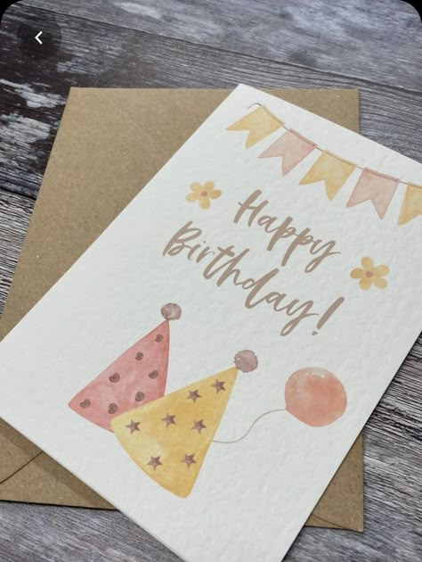 Electronic Birthday Cards, Birthday Cards Cute, Watercolour Birthday Card, Birthday Card For Friends, Fun Happy Birthday, Colourful Birthday, Beautiful Birthday Card, Happy Birthday Cards Handmade, Happy Birthday Cards Diy