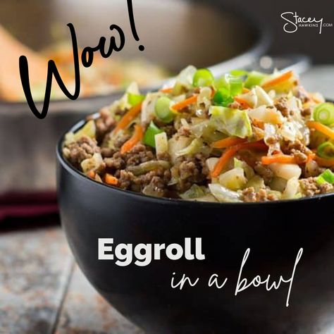 Eggroll in a Bowl (Lean and Green Low Carb) – Stacey Hawkins Store Healthy Egg Rolls, Telur Gulung, Lean Green Meals, Eggroll In A Bowl, Egg Roll In A Bowl, Optavia Lean And Green, Optavia Recipes, Resep Diet, Lean And Green Meals