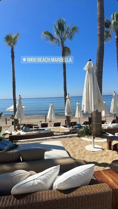 Marbella Photo Ideas, Marbella Spain Beach, Marbella Aesthetic, Nikki Beach Marbella, Marbella Beach, Spain Aesthetic, Nikki Beach, Holiday Travel Destinations, Marbella Spain