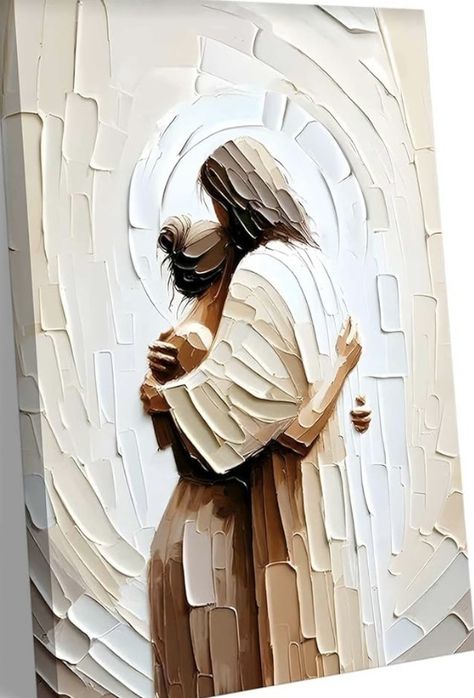 Safe In His Arms, Faith Based Art, Bible Wall Art, Jesus Wall Art, Jesus Artwork, In His Arms, Pictures Of Christ, Christian Artwork, Poster Painting