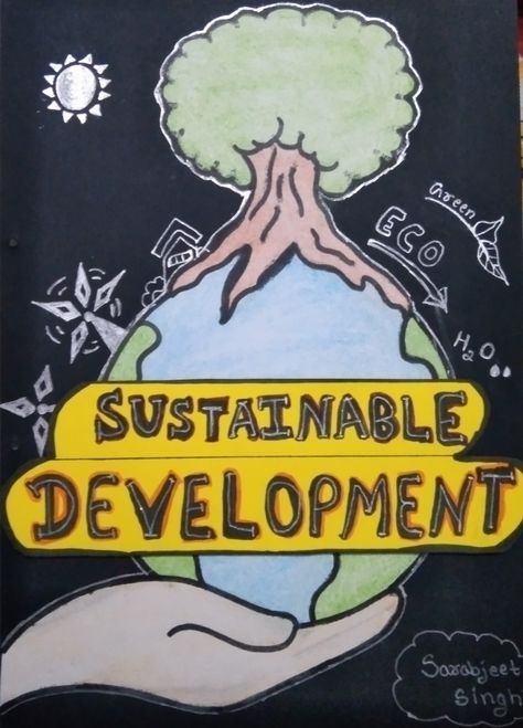 FRONT PAGE DESIGN FOR SUSTAINABLE DEVELOPMENT PROJECT MADE BY SARABJEET SINGH Environment Project Cover Page, Indian Economy Project Cover Page, Sst Front Page Design Idea, Organic Farming Project Cover Page, Social Studies Cover Page Ideas, Sst Project Ideas, Project On Sustainable Development Cover Page, Sst Project Cover Page, Sustainable Development Cover Page