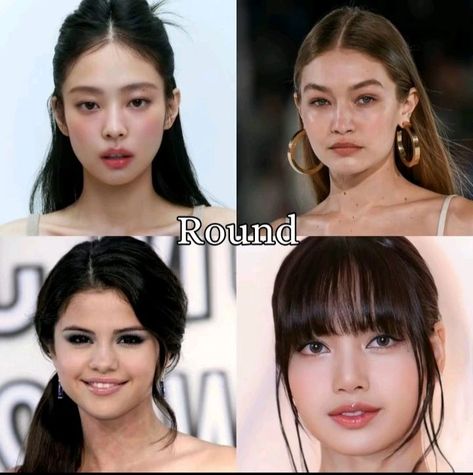 Different face shapes💫. . . . . . #MakeupQuiz #BeautyMatch #GlowUp#Makeup Challenge #GlowUpJourney #celebrity #FacialFeatures #FaceShapeMakeup #faceshape #viral #viral #fyp Round Face Actress, Makeup Round Face Shape, Beauty Types, Round Face Celebrities, Woman Energy, Types Of Faces Shapes, Hair For Round Face Shape, Circle Face, Round Face Makeup