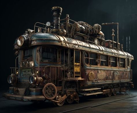 Victorian Steampunk Aesthetic, Steampunk Train, Steampunk Vehicles, Game Art Environment, Steampunk Vehicle, Steampunk Illustration, Kombi Motorhome, Steampunk City, Steampunk World