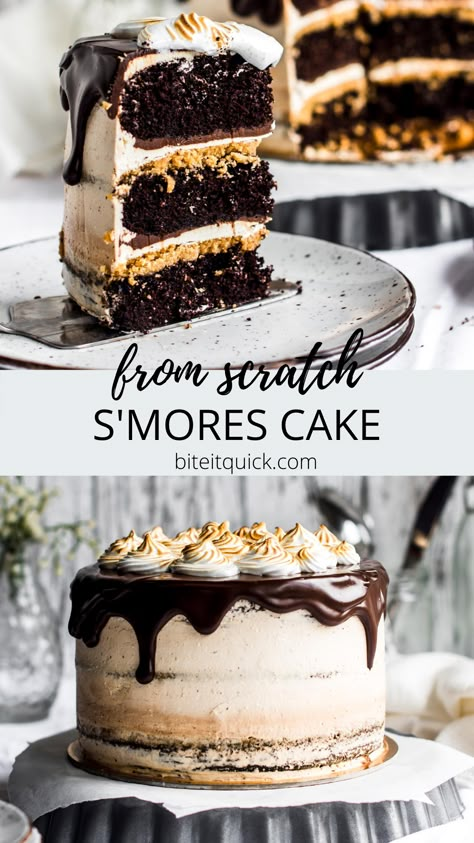 Craziest Cakes In The World, Deep And Delicious Cake Recipe, Non Traditional Cake Ideas, Chocolate And Marshmallow Cake, Alternatives For Birthday Cake, Cake For Auction Cute Ideas, Nontraditional Birthday Cakes, Best Unique Cake Recipes, Smores Sheet Cake