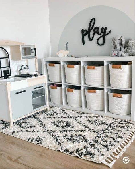 Farmhouse Playroom, Baby Playroom, Living Room Playroom, Kids Playroom Decor, Toddler Playroom, Toddler Boys Room, Decor Ikea, Baby Room Inspiration, Playroom Design