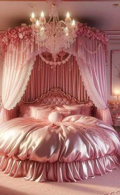 Princess Bedrooms, Round Bed, Dream Bedroom Inspiration, Round Beds, Pink Bedrooms, Cute Bedroom Decor, Bedroom Refresh, Dream Room Inspiration, Pink Room