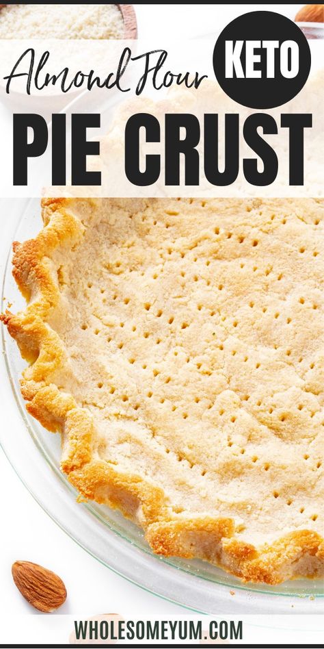 Keto Almond Flour Pie Crust Almond Flour Pie Crust Recipe, Keto Cobbler, Keto Pie Crust, Keto Focus, Low Carb Pie Crust, Almond Flour Pie Crust, Keto Pies, Keto Pie, Keto Holiday Recipes