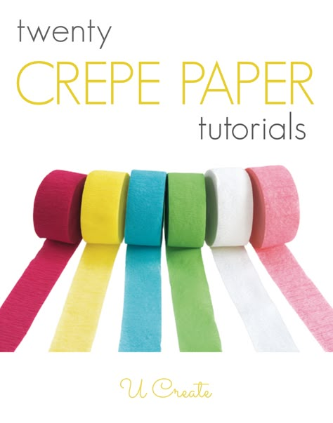 Many tutorials using inexpensive crepe paper! It's not just for decorating at parties anymore! Crepe Paper Crafts, Anniversaire Diy, Paper Streamers, Paper Bow, Paper Things, Paper Bouquet, Party Deco, Crepe Paper Flowers, Diy Spring