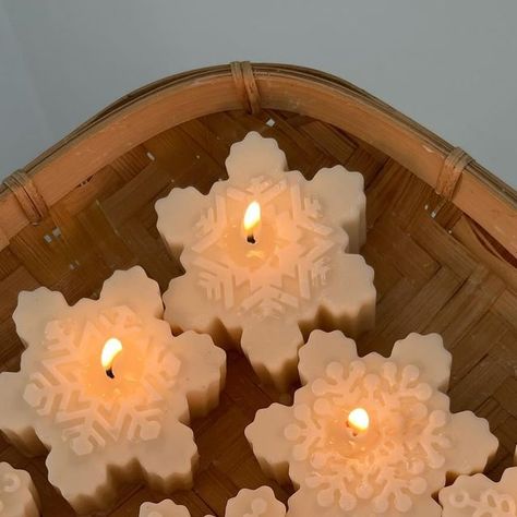 Flowers Apartment, Small Business Candle, Eco Friendly Business, 1st Of November, Business Candle, Snowflake Candles, Candle Home Decor, Shaped Candle, Snowflake Shape