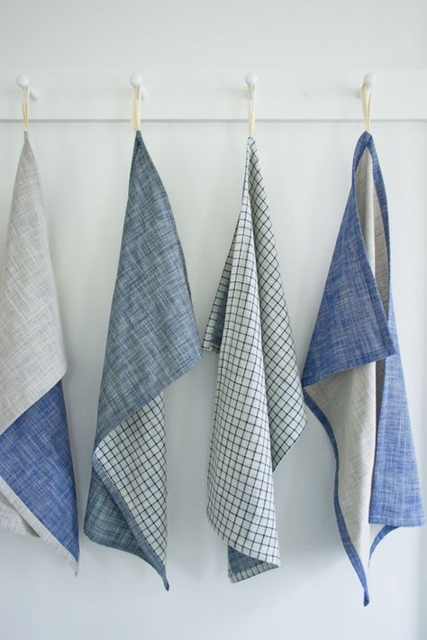 How to: Super Simple, Rustic Dish Towels | Man Made DIY | Crafts for Men | Keywords: sewing, DIY, fabric, rustic Purl Bee, Purl Soho, Trendy Sewing, Costura Diy, Sew Ins, Diy Couture, Sewing Projects For Beginners, Easy Home Decor, Easy Sewing Projects