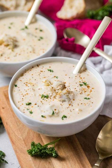 Cream of Crab Soup - Sugar Spun Run Best Cream Of Crab Soup Recipe, Crabmeat Recipes, Cream Of Crab Soup Recipe, Creamy Crab Soup, Cream Of Crab, Crab Soup Recipe, Maryland Crab Soup, Crab Soup Recipes, She Crab Soup