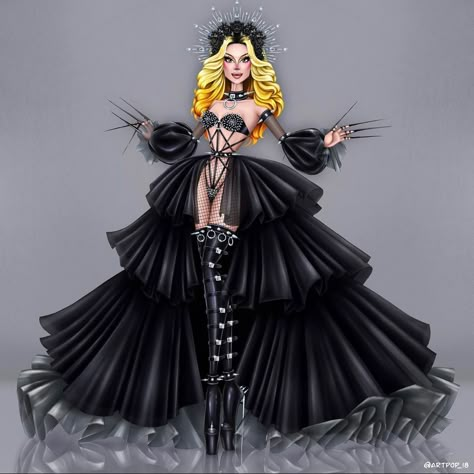 Drag Outfits, Drag Fashion, Drag Make-up, Fashion Model Sketch, Drag Queen Outfits, Queen Dresses, Conceptual Fashion, Queen Fashion, Fashion Sketchbook